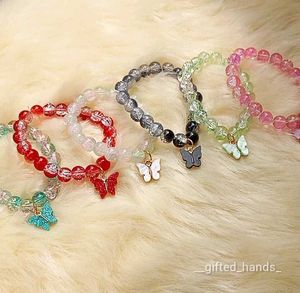 Beaded Flower Charm Bracelets