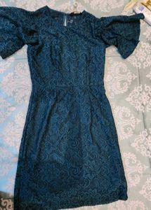 Lace Love Mini Green Dress