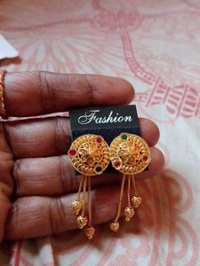 Gold Tone Dangle Earrings