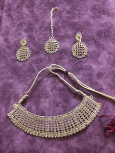 new Gold stone Jewellery Set