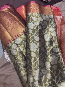Golden Saree With Blouse
