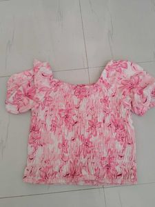 Floral Smocked Crop Top