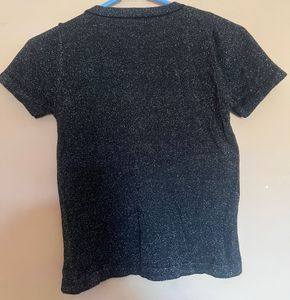 Charcoal Black Shimmer Top