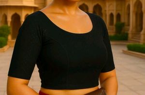 Classic Black Blouse - Size XXL [44]