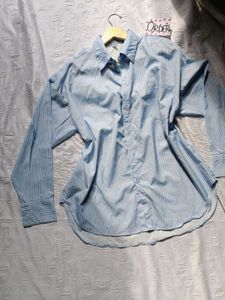 Designer Striped  Button-Down Shirt 💙