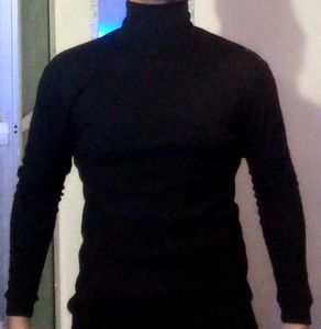 Black Turtle Neck Sweater Men.