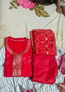 Red Kurta Set