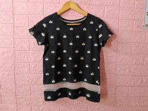 Black T-shirt  With Print