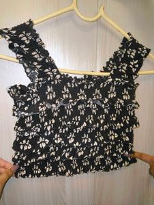Black Floral Cami Top