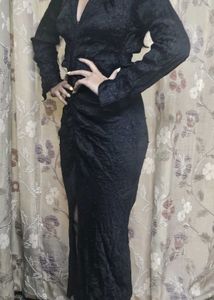 Black Dress With Beads All Over