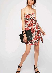 Floral Strapless Mini Dress