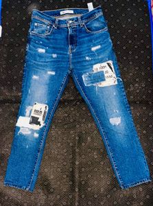 Zara Distressed Denim Jeans