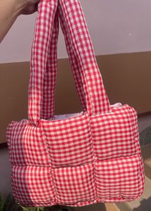 Gingham Puffer Bag🍓🌸
