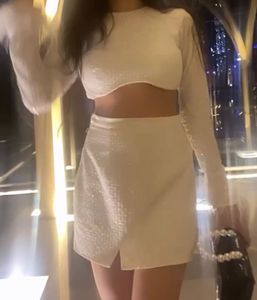 Sparkly White Two-Piece Set