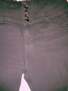 Dark Black  Distressed Jeans
