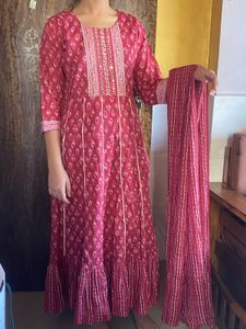 34 Bust Cotton Kurta Set For Woman