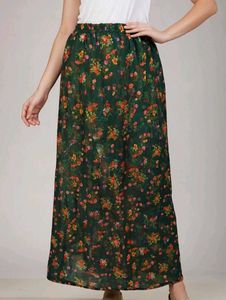 Floral Print Maxi Skirt