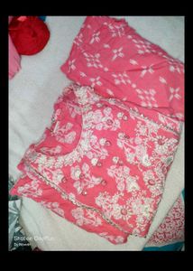 Pink Embroidered Kurta Set