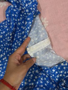 Blue Floral Mini Dress