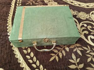 Shringar Vintage Green Velvet Box with Pouch