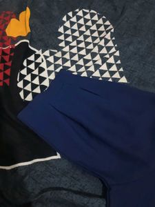 Blue V-Neck Top