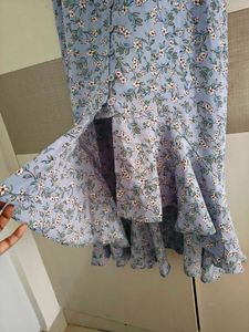SHEIN Button High Low Long Dress