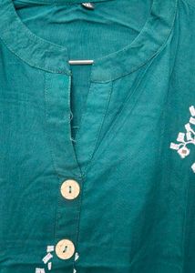 green kurti set with palazzo