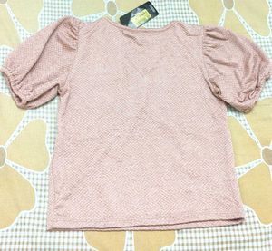 Cute Pink Puff Sleeve Top