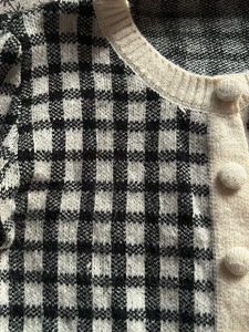 Chic Checkered Cardigan