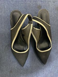 Black Slingback Pointed Toe Flats