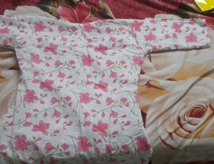 Floral Print Short Kurti