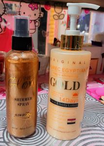 Body Shimmer Spray  And Skin Whiteing Lotion