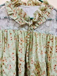 Pista Green Women Floral Top