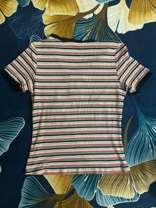 Striped V-Neck Top