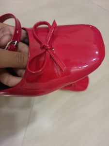 Red  Bow Ballet Flats