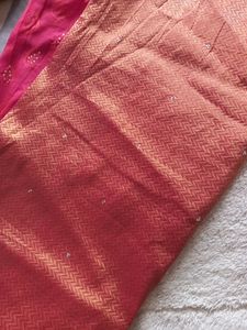 Onion Pink Saree With Blouse