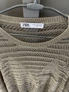 Zara Knit Gold Top