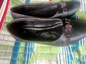 Black Flats with Silver Detail