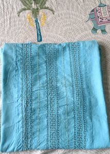 Light Blue Embroidered Tunic Top