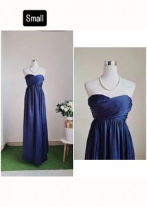 Navy Blue Strapless Dress