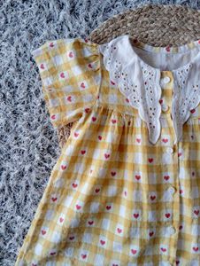 💛❤️Girls Cotton Summer Dress