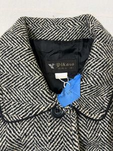 Herringbone Wool Blend Coat