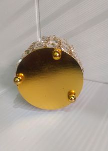 Golden Crystal Candle Holder
