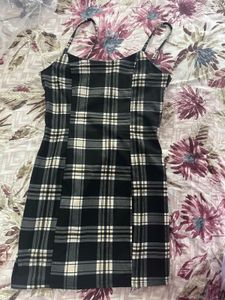 Plaid Bodycon Mini Dress