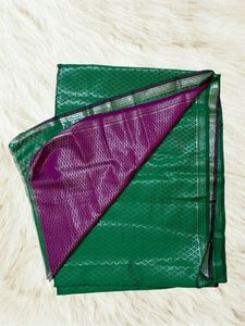 Green Purple Banarasi Silk Saree