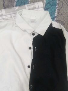 Doble Colour Shert Black And Wight