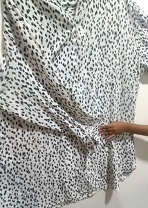 Plus Size Animal Print Shirt Dress