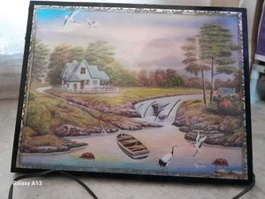 Framed Landscape Lighted Wall Art