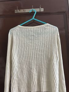 Cream Cardigan Top