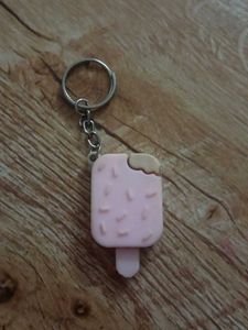 Strawberry Ice Cream Keychain